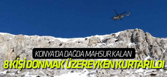 Dağda Mahsur Kalan 8 Kişi Kurtarıldı