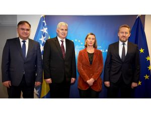 Bosna Hersek Devlet Başkanlığı Konseyi üyeleri Brüksel'de