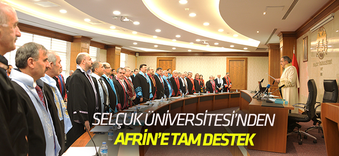Selçuk Üniversitesi’nden, Zeytin Dalı Harekatı’na Destek