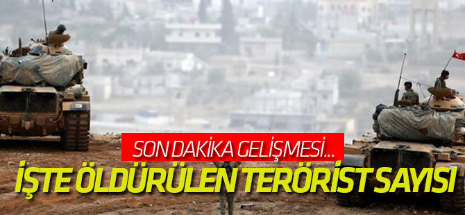 TSK, Zeytin Dalı Harekatı'nda öldürülen teröristlerin sayısını açıkladı....