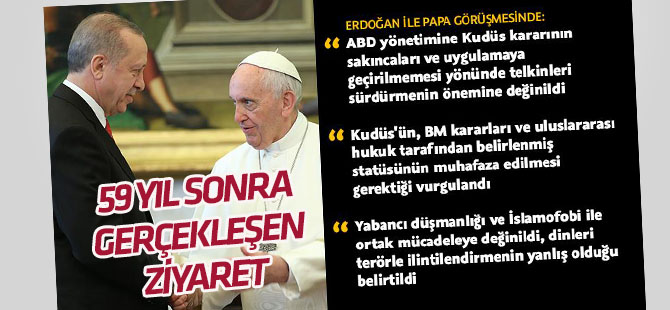 Erdoğan-Papa görüşmesi