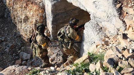 Afrin'de teröristlerin eğitim alanı ele geçirildi