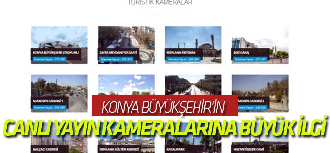 Konya Büyükşehir'in Canlı Yayın Kameralarına Büyük İlgi