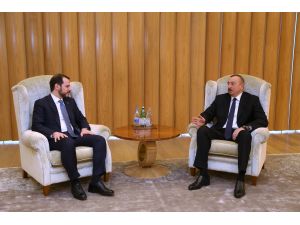 Enerji ve Tabii Kaynaklar Bakanı Albayrak, Aliyev'le görüştü