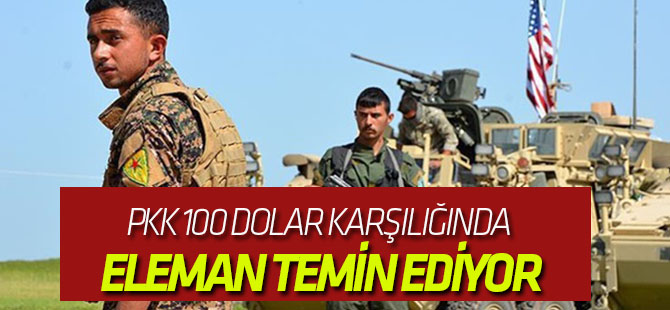 'YPG/PKK, 100 dolar karşılığında eleman temin ediyor'