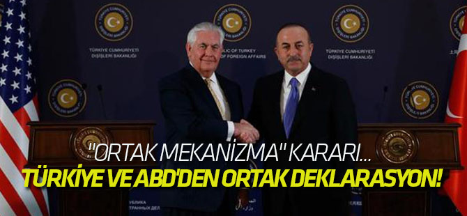 Türkiye ve ABD'den ortak deklarasyon!