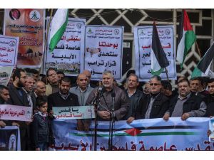 Gazze'de "ABD'nin Kudüs kararı" protesto edildi