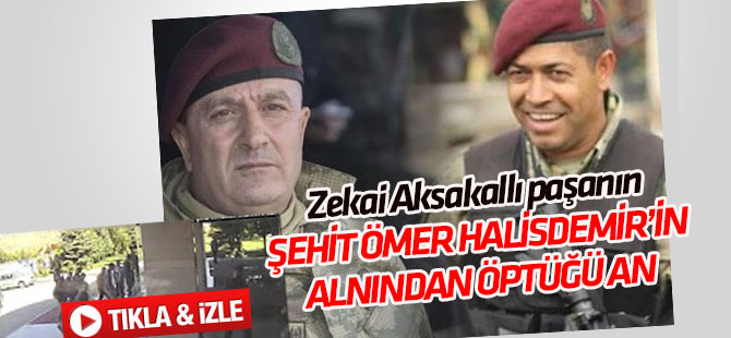 Aksakallı'nın Halisdemir'i alnından öptüğü an güvenlik kameralarında TIKLA&İZLE