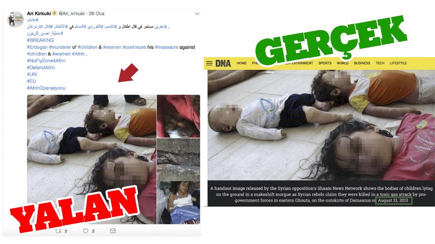 Esed'in katliam fotoğrafları 'Afrin yalanları'na malzeme oluyor