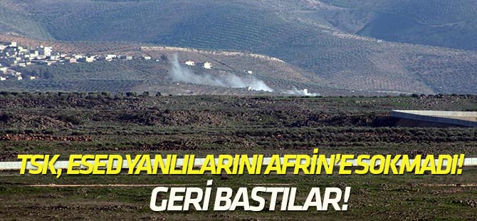 Afrin'e girmeye çalışan terörist gruplar geri çekildi