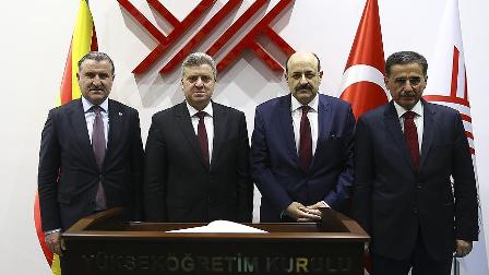 Makedonya Cumhurbaşkanı Ivanov YÖK Başkanı Saraç'la görüştü