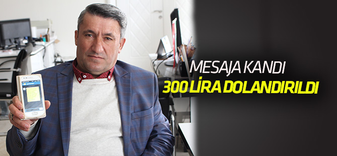 Mesaja kandı  300 lira dolandırıldı