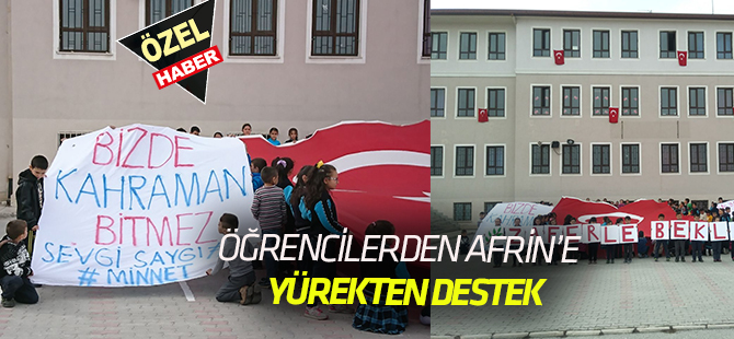 Öğrencilerden Mehmetçiğe destek