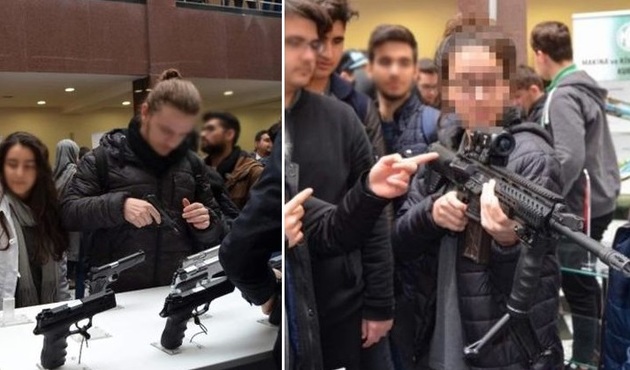 Skandal! Üniversitede çocuklara silah tanıtımı yaptılar...