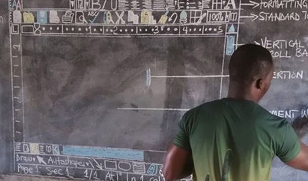 Kara tahtada bilgisayar dersi!