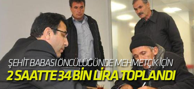 Şehit Babası Öncülüğünde Mehmetçik İçin 2 Saatte 34 Bin Lira Toplandı