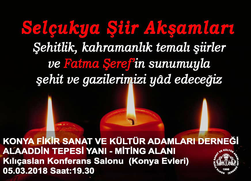 Konya fikir adamlarında şehitler anılıyor