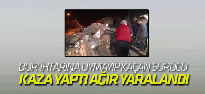 Polisten Kaçarken Kaza Yaptılar