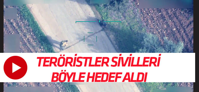 Afrin'de teröristlerin sivilleri katlettiği tuzaklama anları görüntülendi