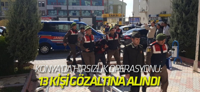 Cihanbeyli ve Kulu'da Hırsızlık Operasyonu: 13 Gözaltı