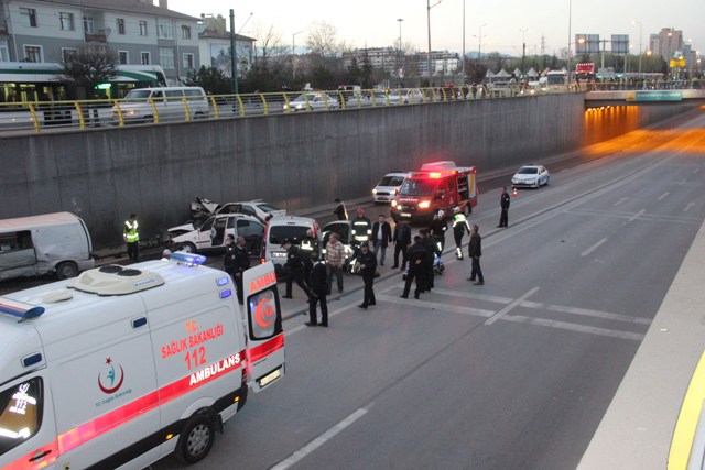 Konya'da zincirleme trafik kazası