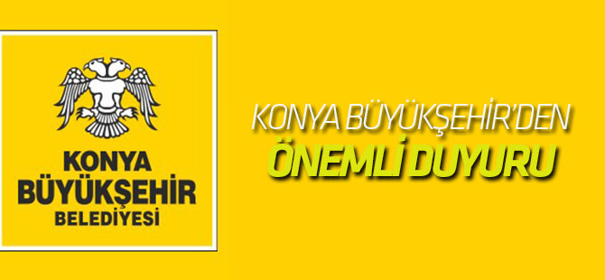 Konya Büyükşehir'den Afrin duyurusu