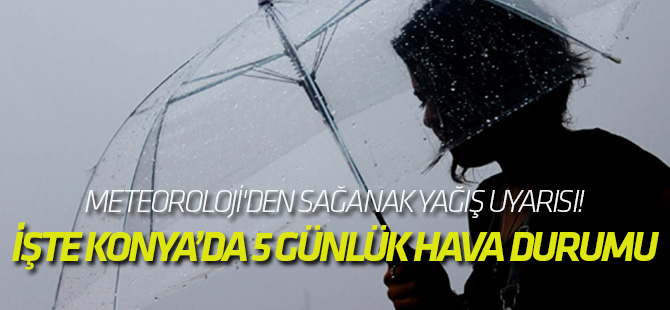 Meteoroloji'den sağanak yağış uyarısı!