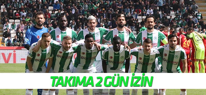 Konyaspor'a 2 gün izin