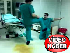 Hastanede kolbastı işlerinden etti