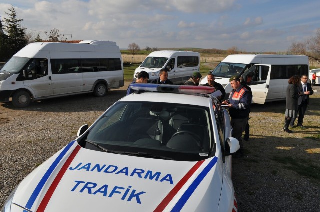 Kulu’da öğrenci servis araçlarına denetim