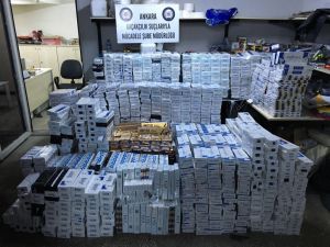 Başkent'te 14 bin paket kaçak sigara ele geçirildi