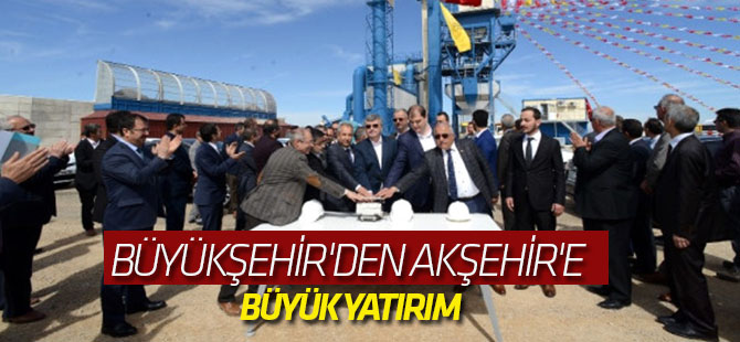 Büyükşehir'den Akşehir'e Yatırım