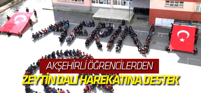 Akşehirli Öğrencilerden Zeytin Dalı Harekatına Destek