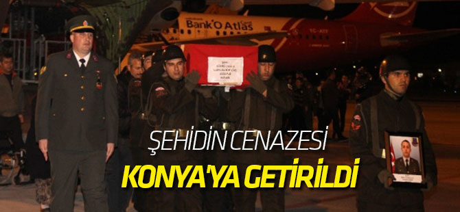 Şehit Jandarma Uzman Çavuş Çakar'ın Naaşı Konya'ya Getirildi