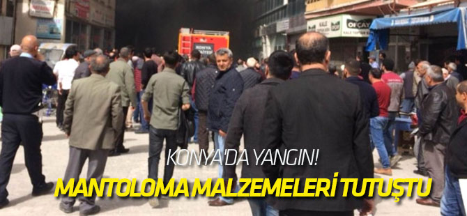 Konya'da Yangında Dumandan Etkilenen 2 Kişi Hastaneye Kaldırıldı