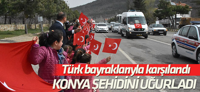 Bitlis şehidi Uzman Çavuş Şükrü Çakar, Konya'da son yolculuğuna uğurlandı