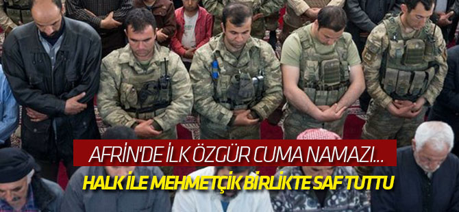 Halk ile Mehmetçik birlikte saf tuttu