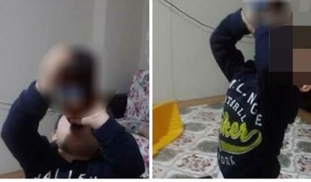 3 yaşındaki oğluna içki içirdi! Bu nasıl aile?