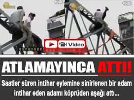 İntihar etmeyince arkasından itti