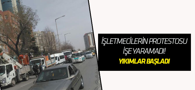 Konya'da olaylı yıkımlar başladı