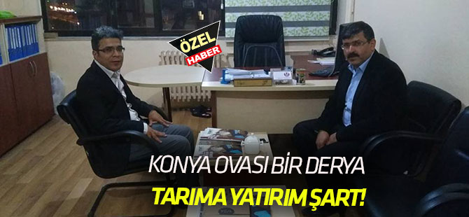 Tarıma yatırım şart: Konya Ovası Bir Derya