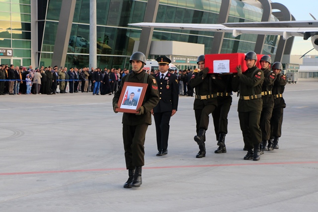 Şehidin cenazesi Konya’ya getirildi