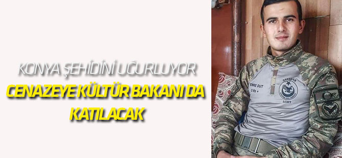Konya şehidini uğurluyor