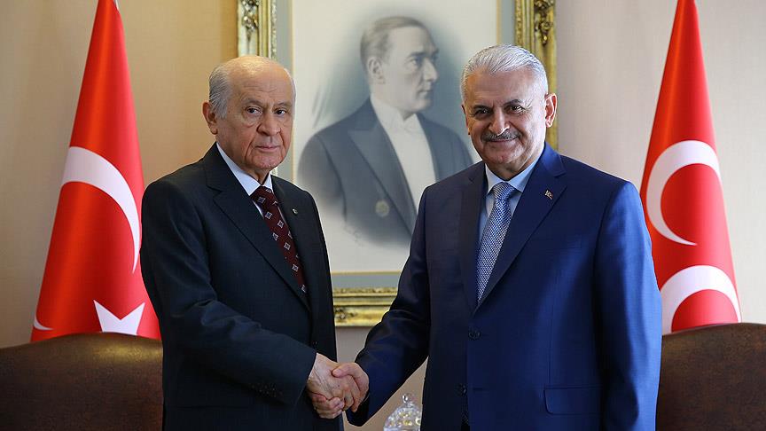 Yıldırım-Bahçeli görüşmesi sona erdi..Başbakan'dan açıklama