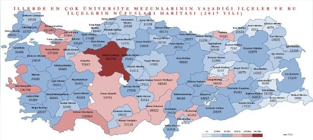 En çok üniversite mezunu Ankara Çankaya’da yaşıyor