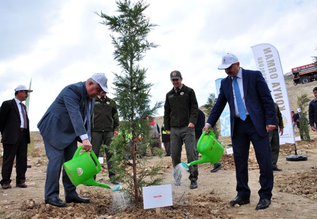 NEÜ’de Ağaçlandırma Faaliyetleri Devam Ediyor
