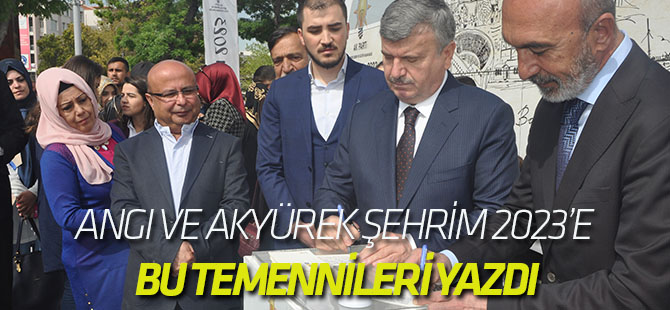 Angı ve Akyürek Şehrim 2023'e temennilerini yazdı