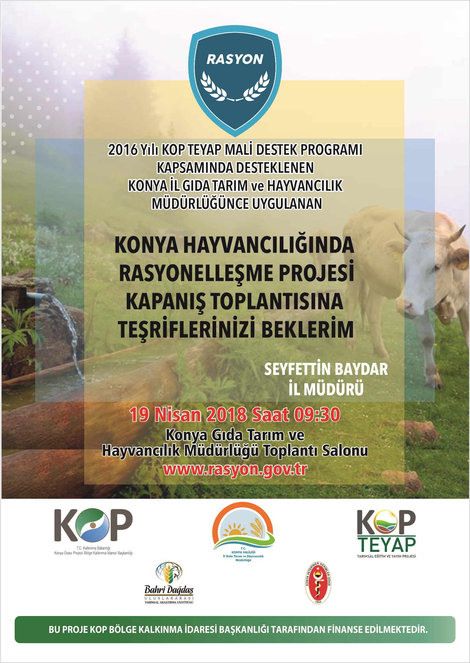 Konya Hayvancılığında verilik projesi başlıyor