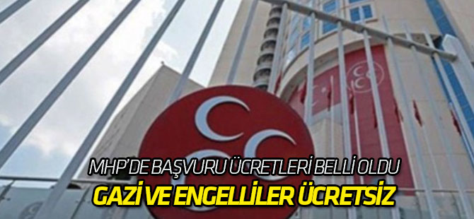 MHP milletvekili aday adaylığı ücretini açıkladı!