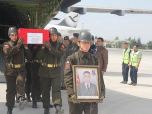 Şehit Uzman Çavuş Cesur'un cenazesi Konya'ya getirildi
